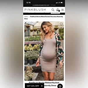 Pink Blush Maternity dress and kimono